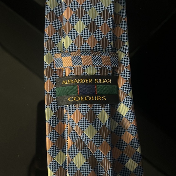Alexander Julian blue printed tie - Picture 2 of 3